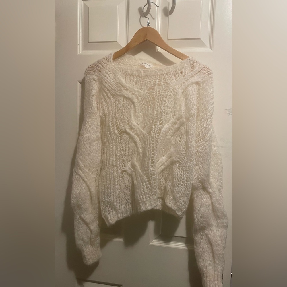Elegant Cream Cable Knit Turtleneck Sweater